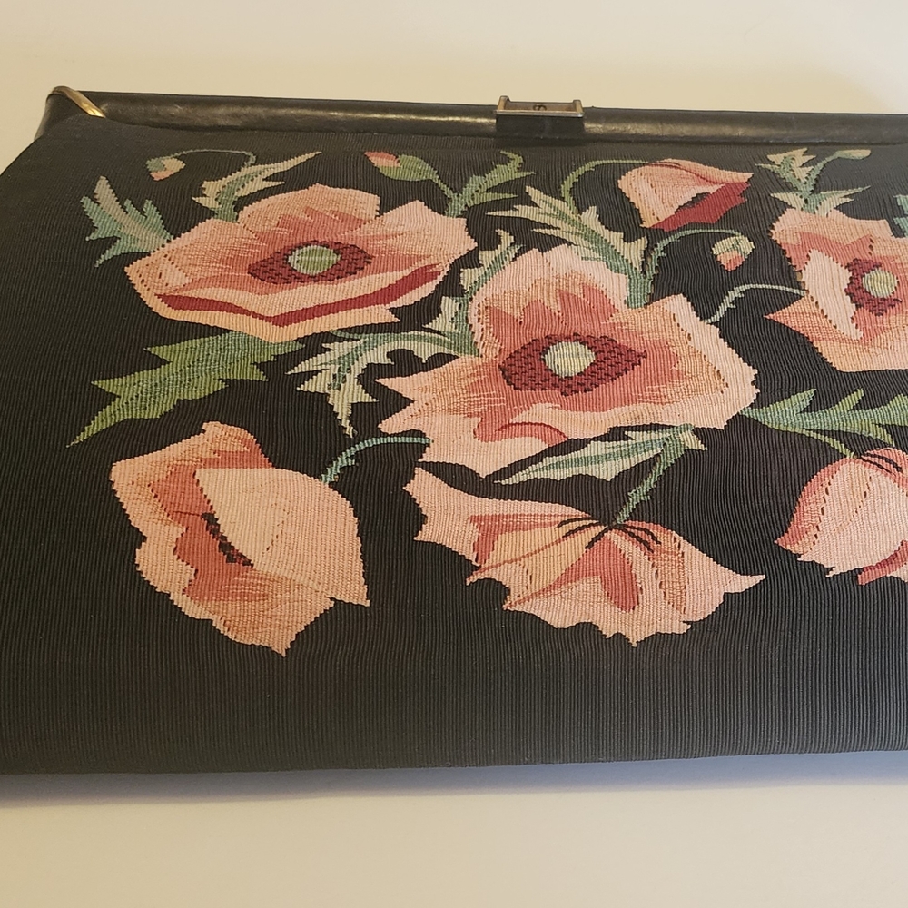 Floral Embroidered large clutch evening handball 15 x 10 inches